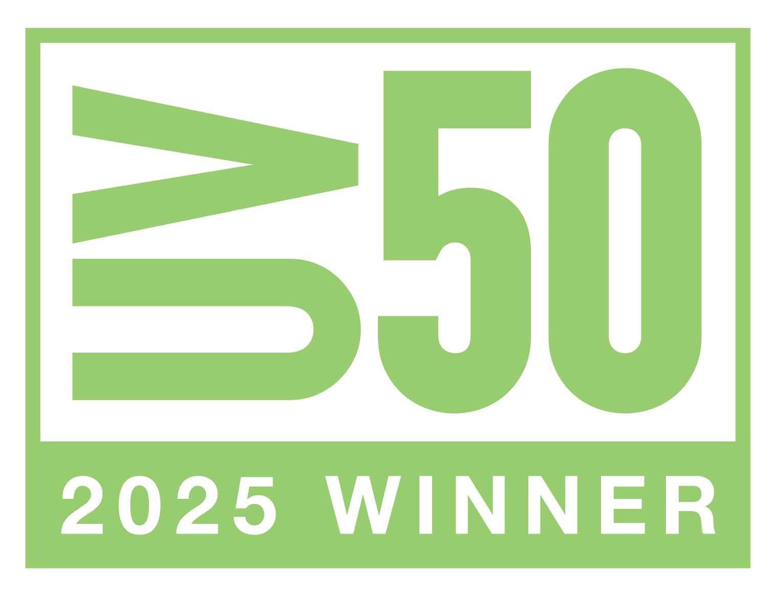 UV50 2025 Winner seal